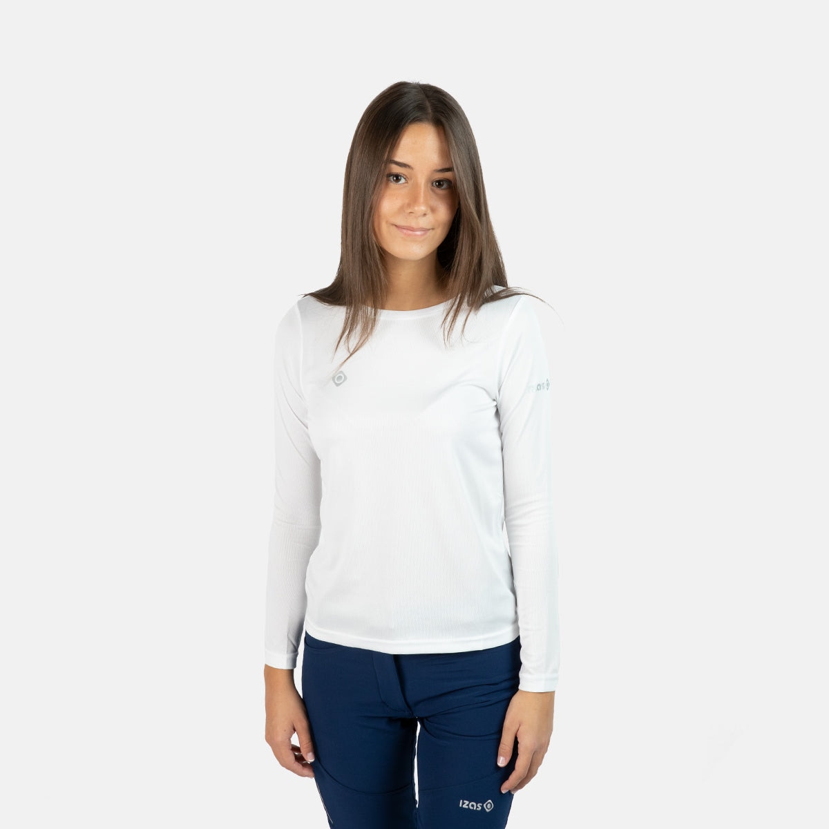 Camiseta Técnica Manga Larga Mujer CREUS W LS Izas - Blanco Blanco-3