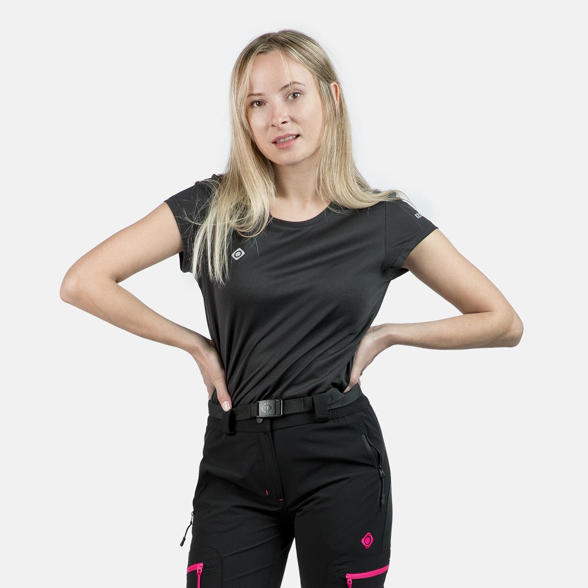 Camiseta técnica de mujer CREUS W Izas - Negro Negro-3