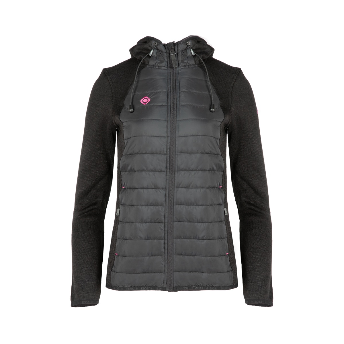 Chaqueta de mujer NOYA W Izas - Negro / Rosa Negro / Rosa-1