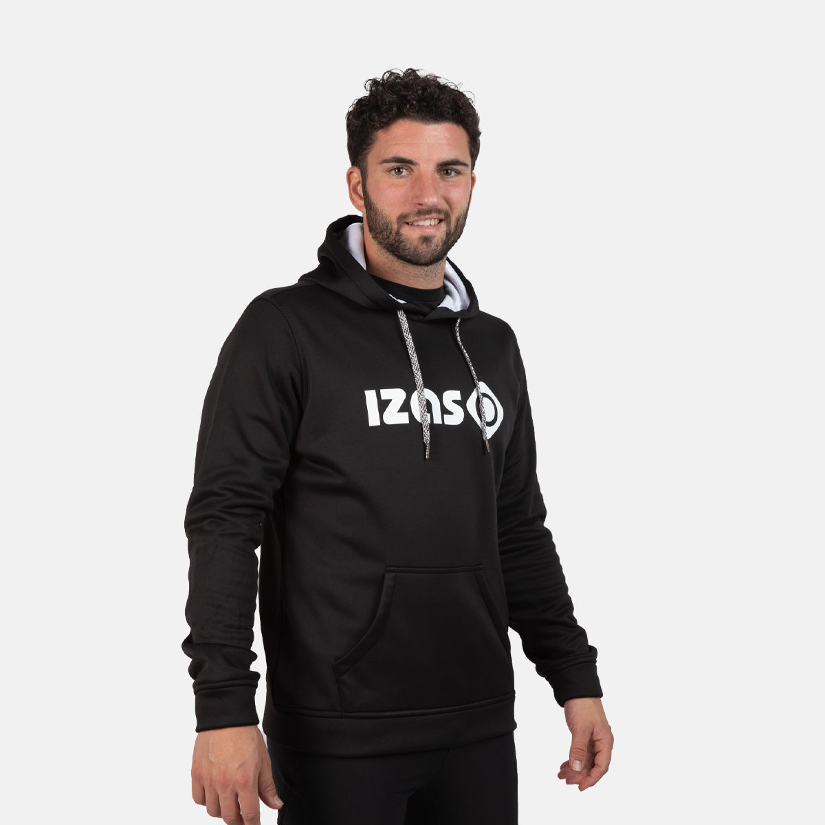 Sudadera deportiva de hombre DUERO M V3 Izas - Negro / Blanco Negro / Blanco-3