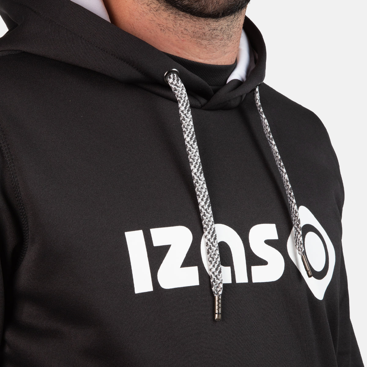 Sudadera deportiva de hombre DUERO M V3 Izas - Negro / Blanco Negro / Blanco-6