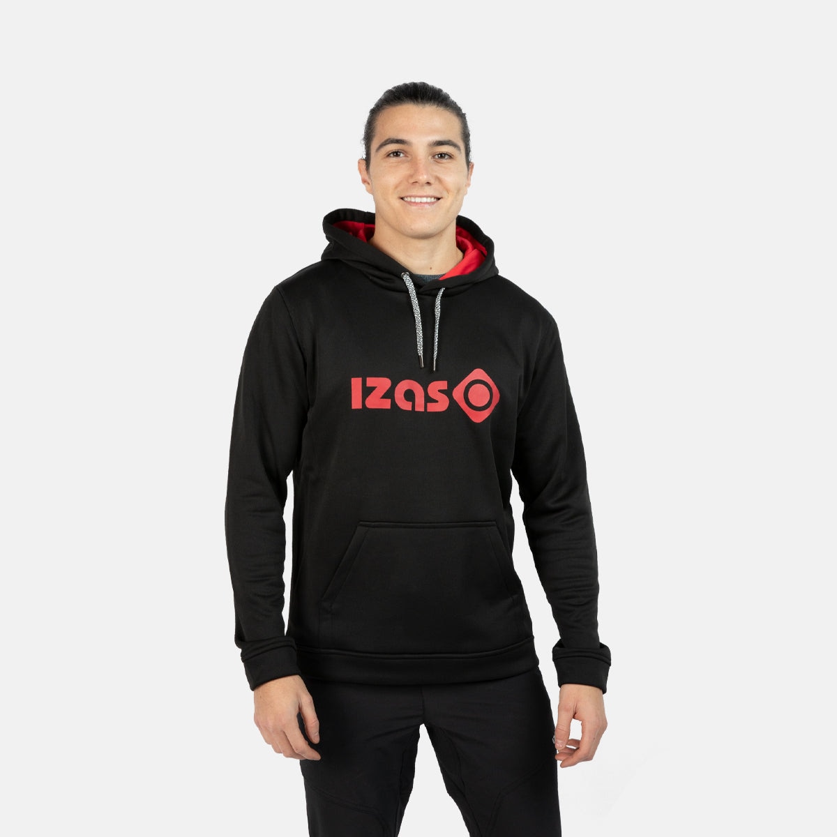 Sudadera deportiva de hombre DUERO M V3 Izas - Negro / Rojo Negro / Rojo-3