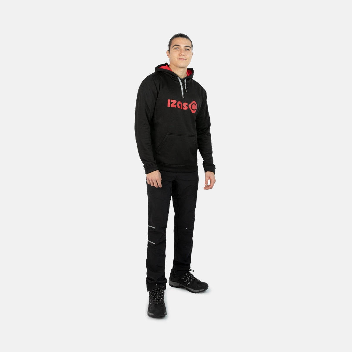 Sudadera deportiva de hombre DUERO M V3 Izas - Negro / Rojo Negro / Rojo-5