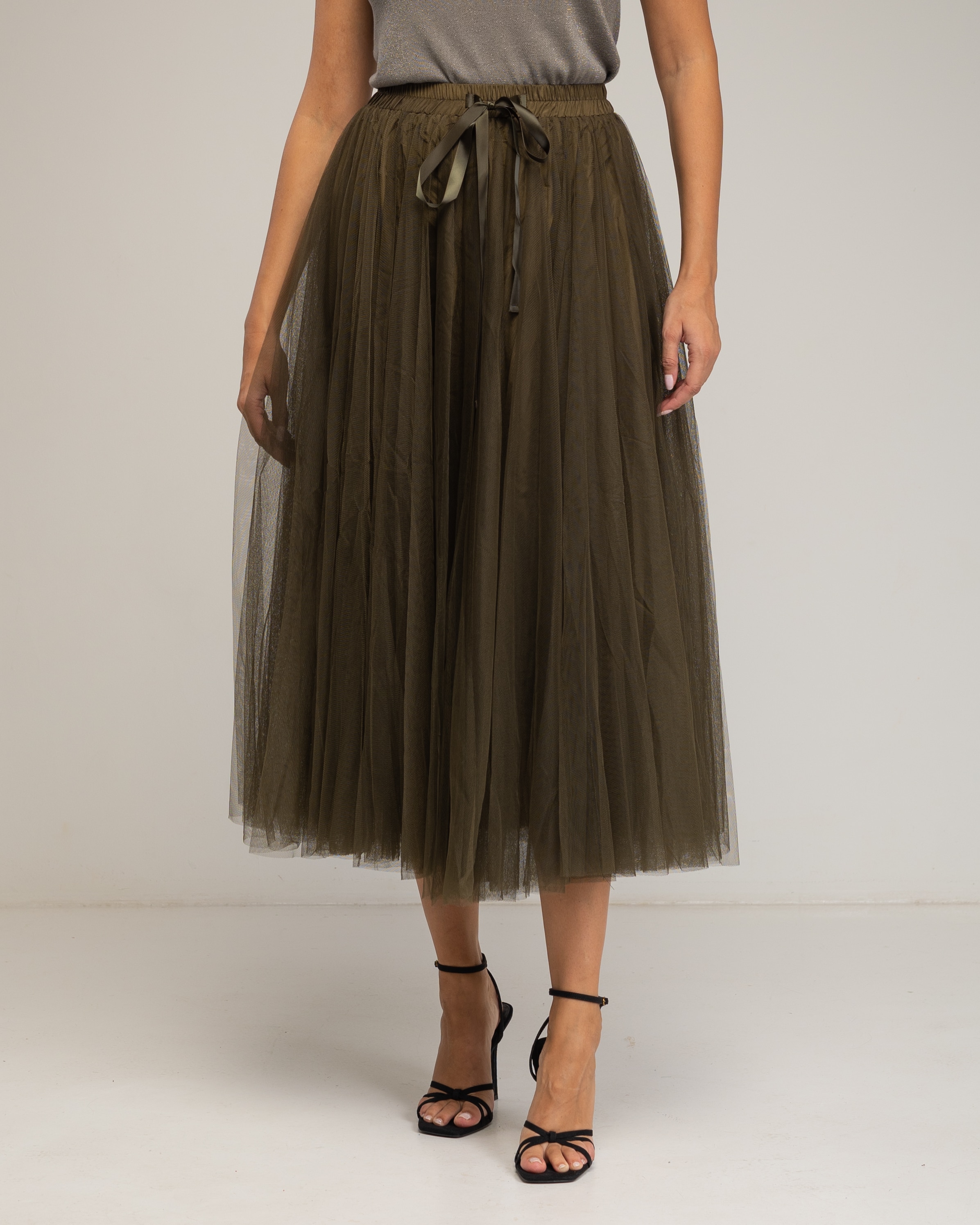Falda de tul y corte A - Tantra - Verde Verde-2