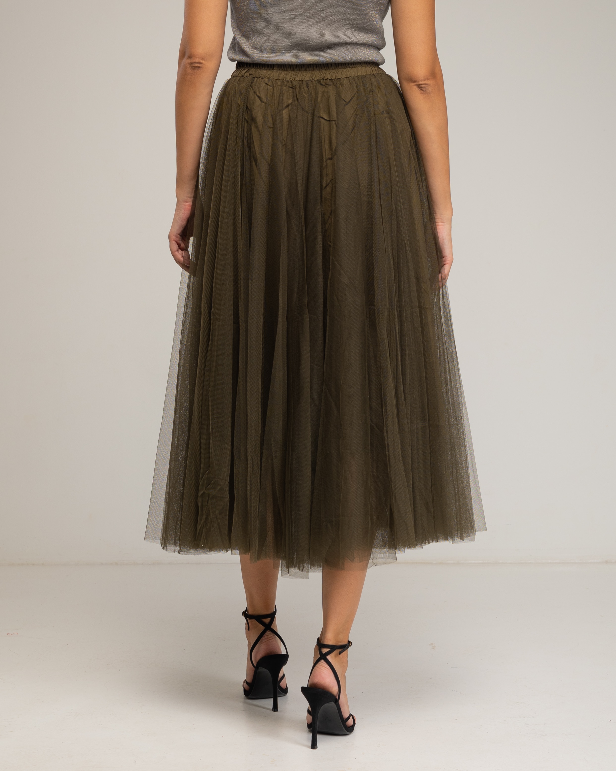Falda de tul y corte A - Tantra - Verde Verde-3
