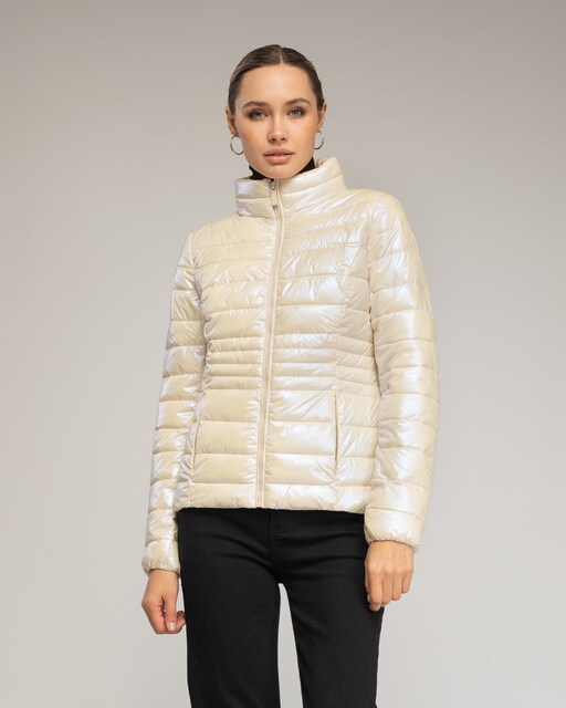 Imagen 0 de Anorack de mujer metalizado con cierre de cremallera