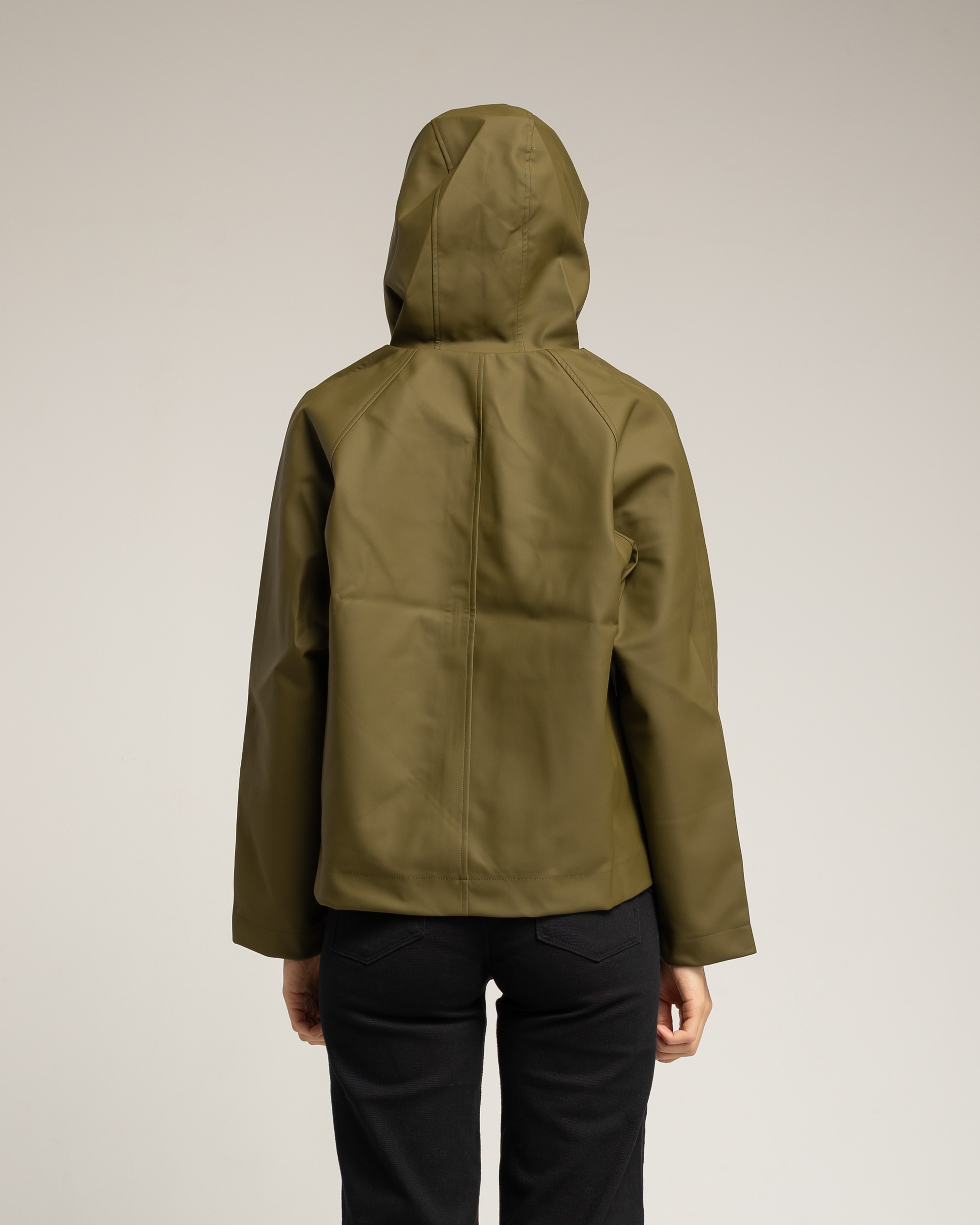 Chaqueta de mujer impermeable con capucha - Tantra - Verde militar Verde militar-2