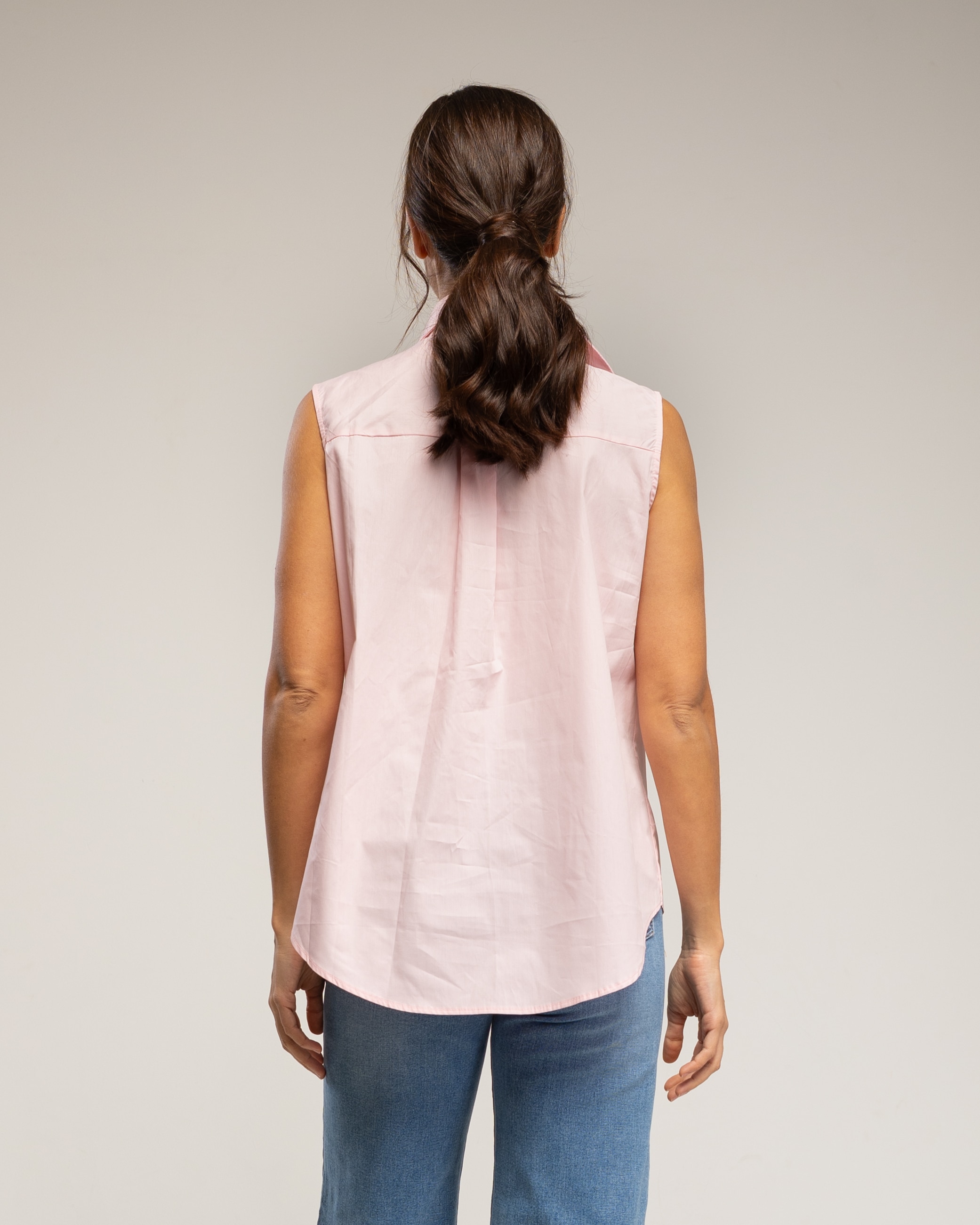 Camisa de mujer de algodón con bordados en el frontal - Tantra - Rosa Rosa-2
