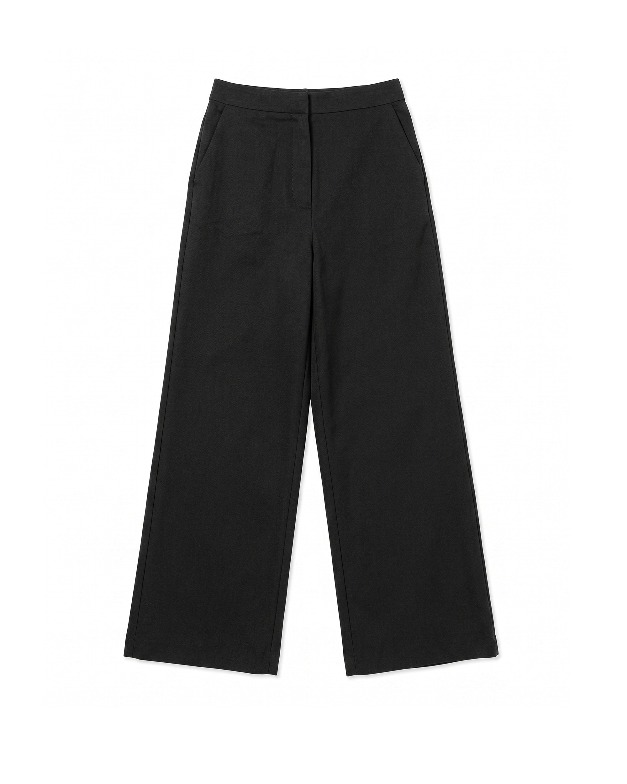 Pantalon de mujer de vestir con lino, de corte recto - Tantra - Negro Negro-5