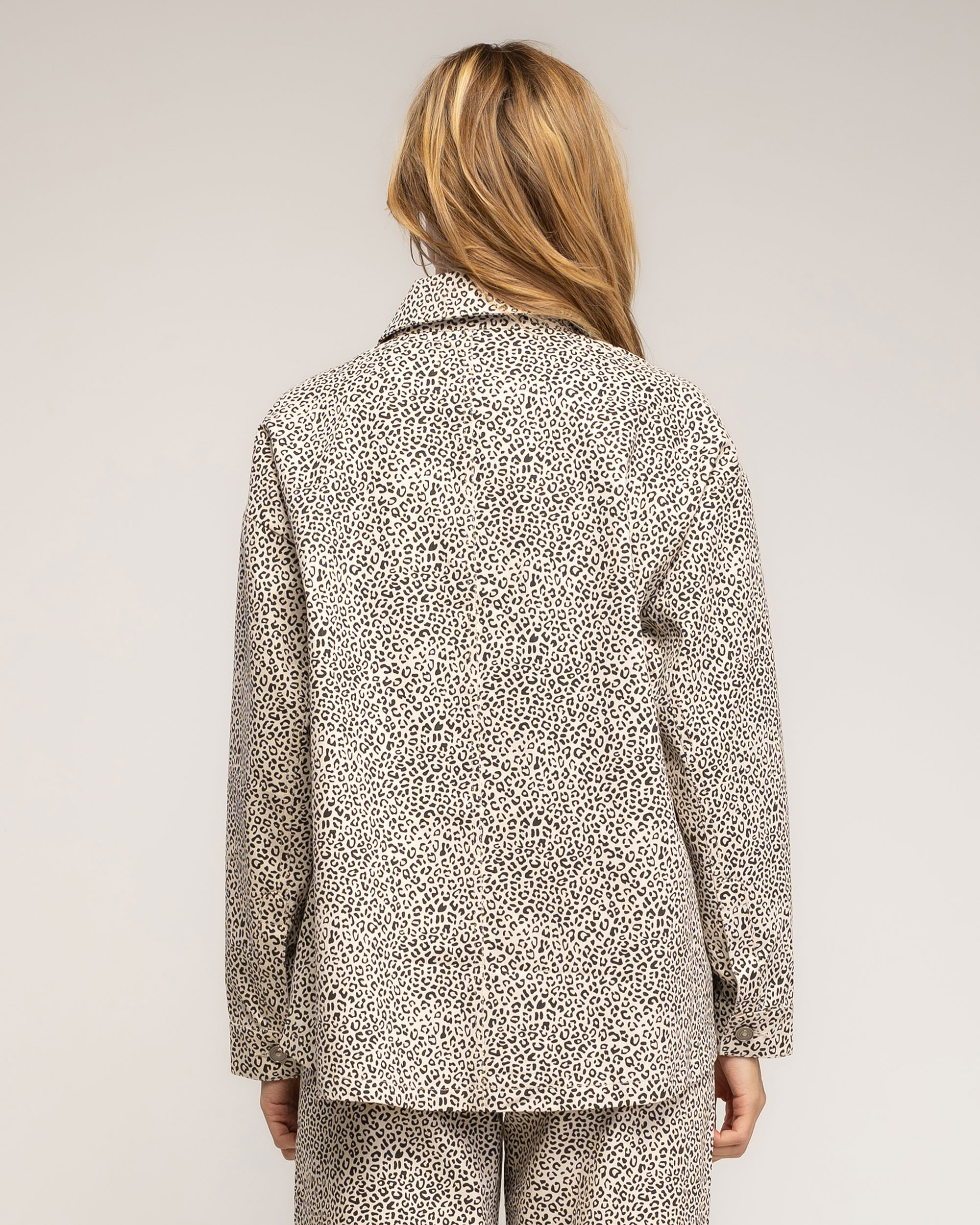 Chaqueta de mujer con algodón de animal print - Tantra - Negro Negro-2