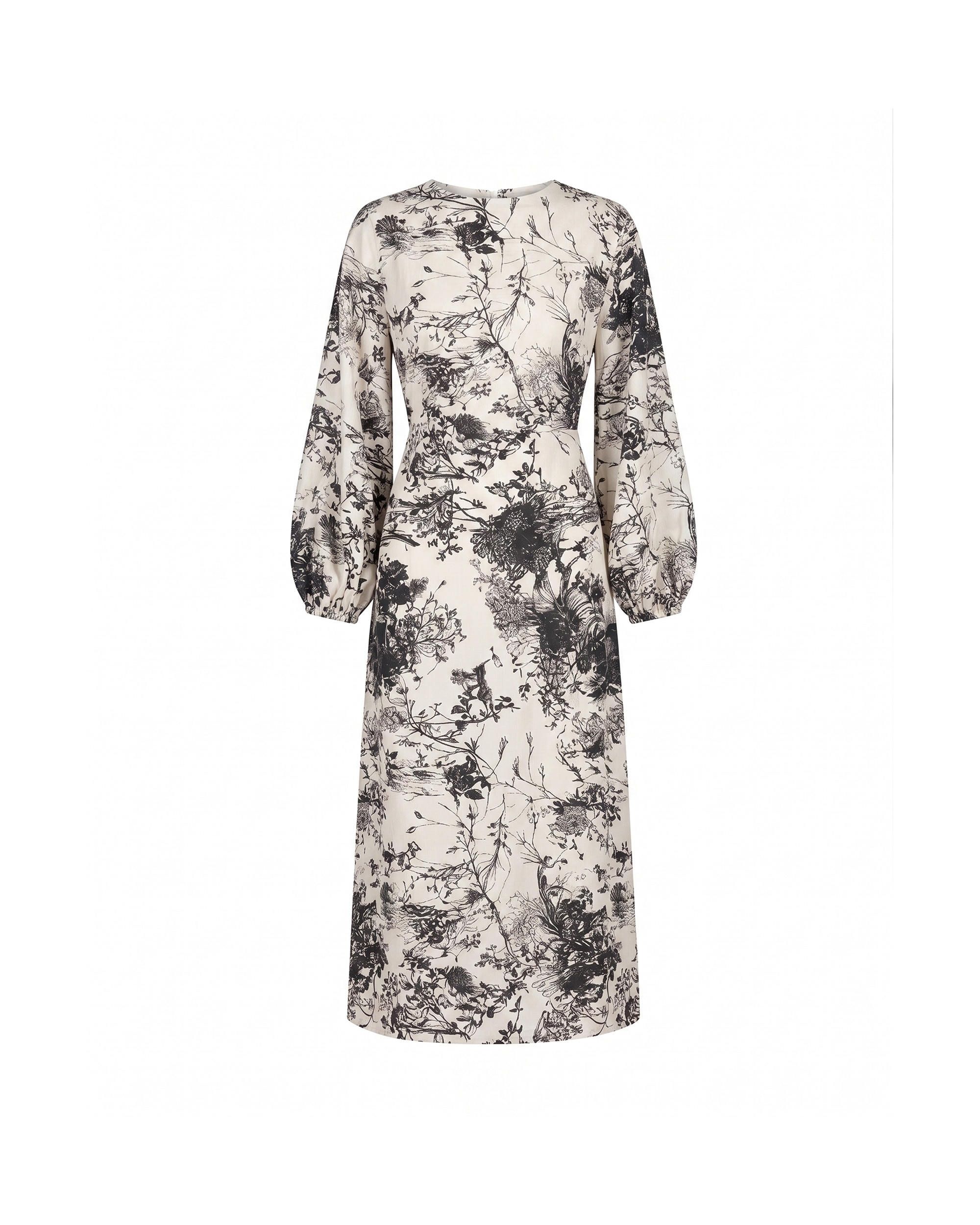 Vestido largo de estampado geometrico - Tantra - Negro Negro-5