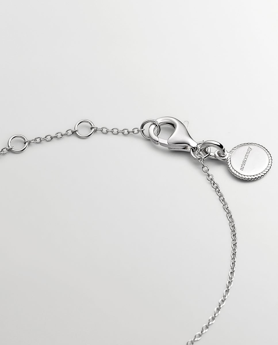 Pulsera de plata 925 con círculo de espinelas negras - Aristocrazy - Negro Negro-7