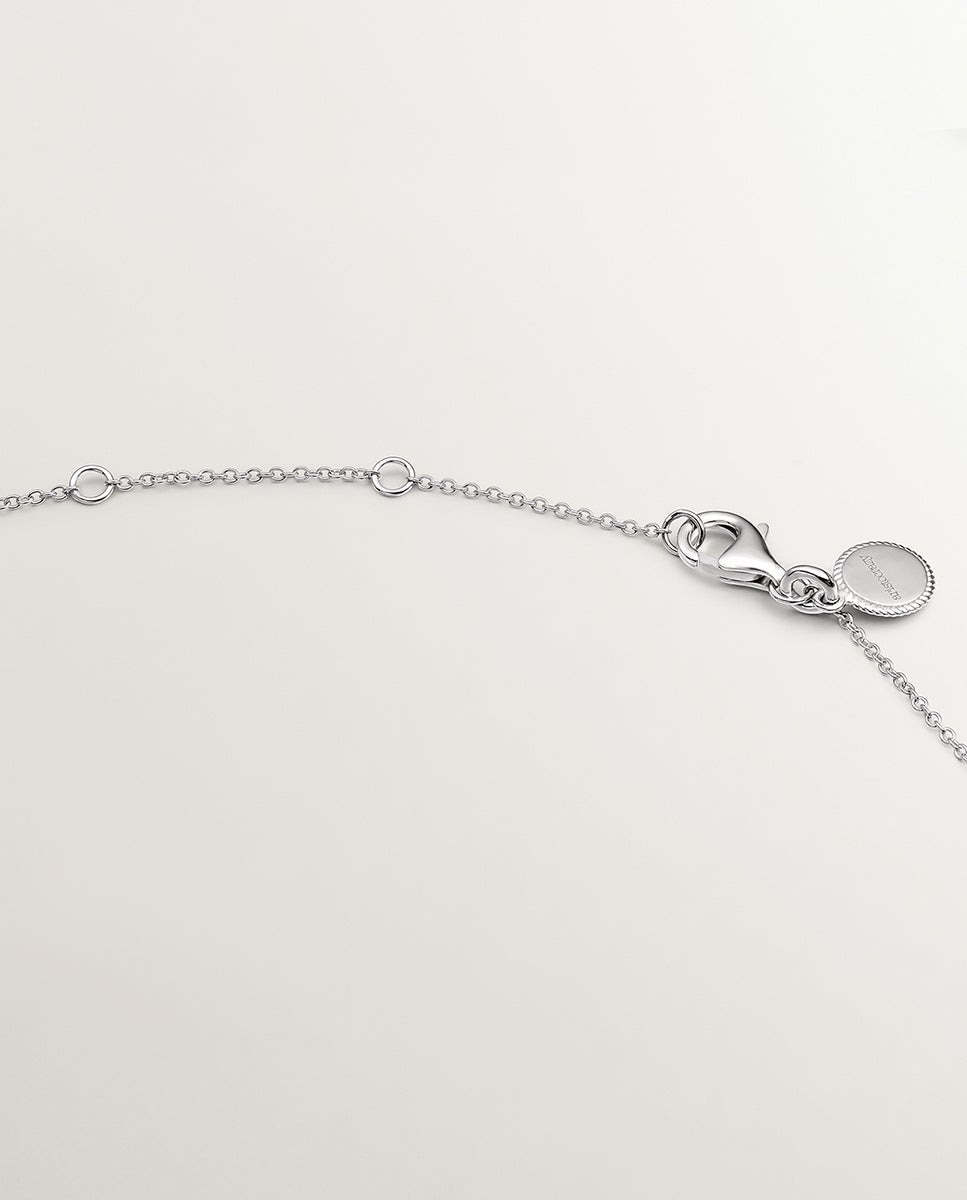 Cadena con colgante de plata 925 con círculo de espinelas negras - Negro Negro-7