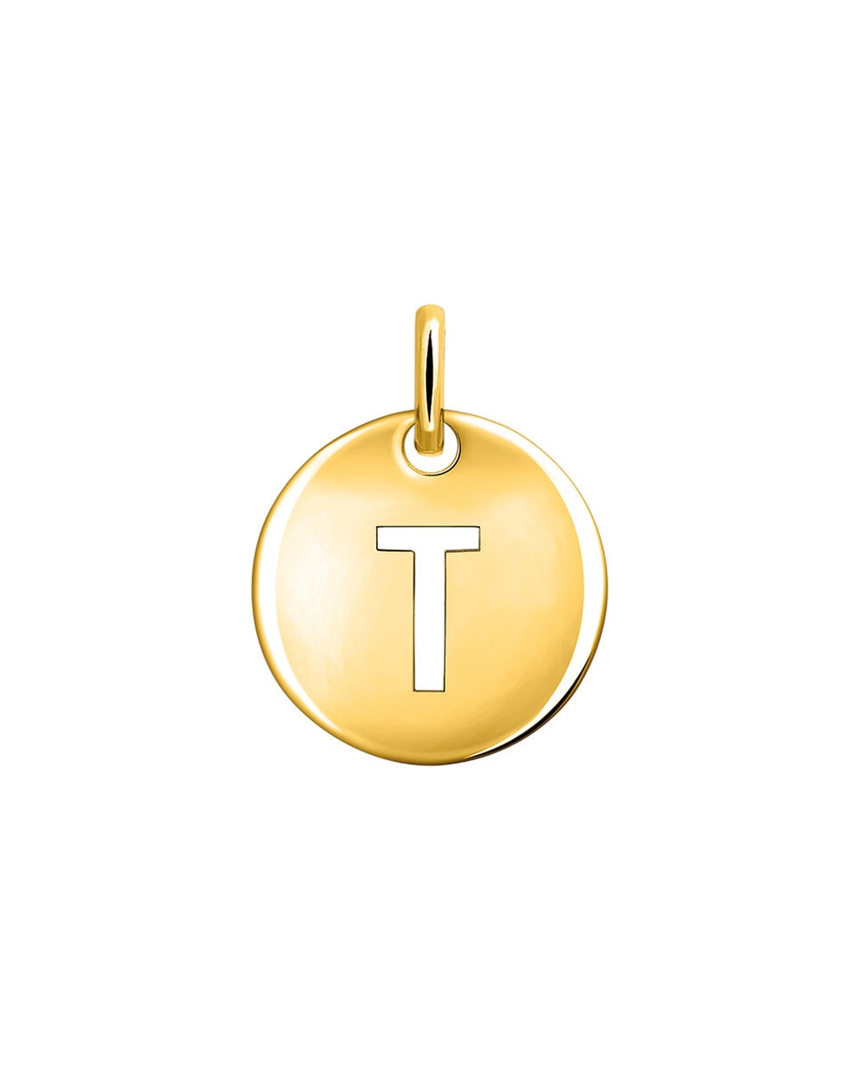 Charm Initials de plata bañada en oro letra T Oro Aristocrazy Oro-2