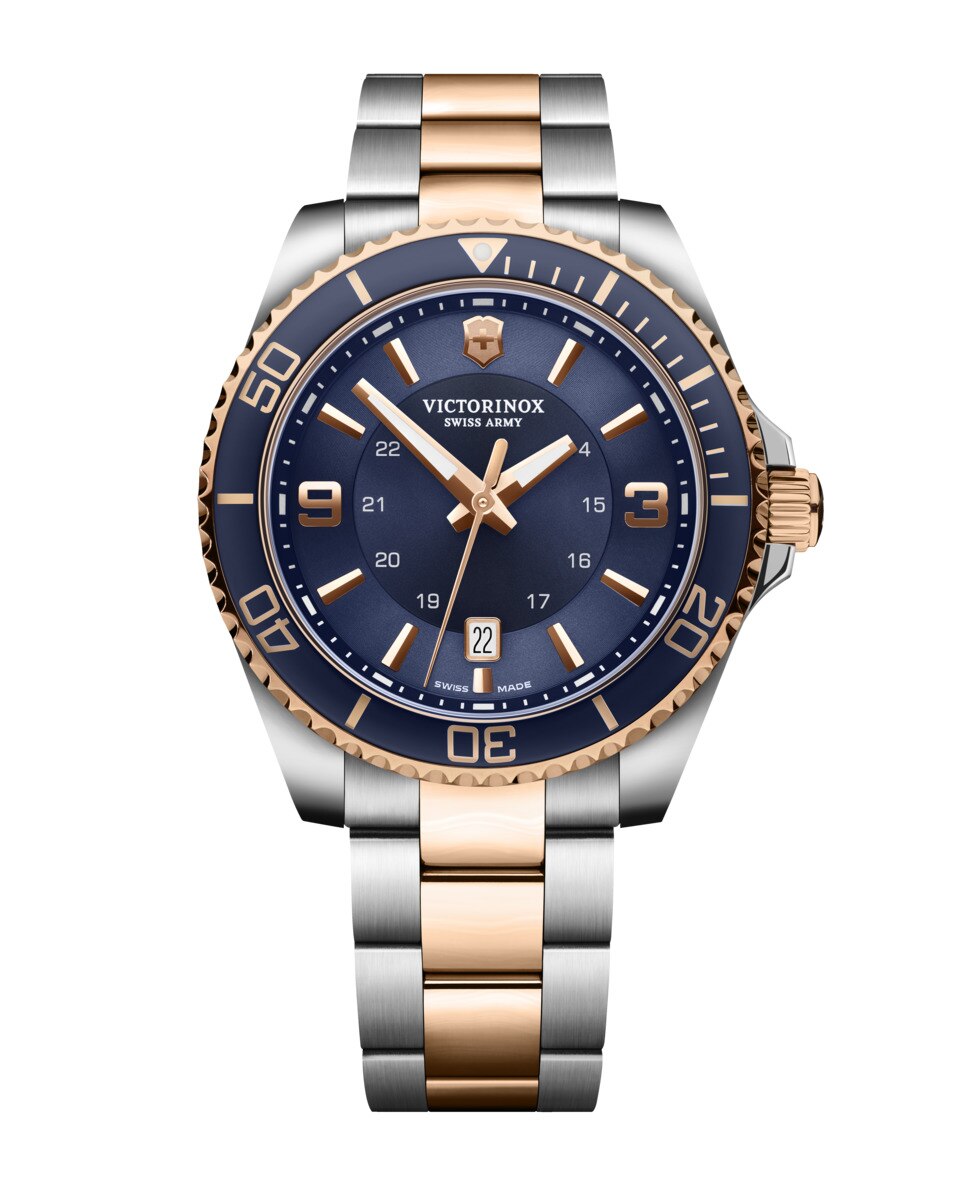 Reloj de hombre Maverick V241950 de acero con correa bicolor oro rosa Victorinox El Corte Ingles