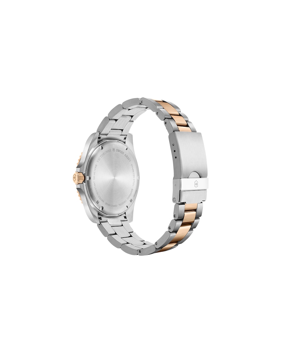 Reloj de hombre Maverick V241950 de acero y correa bicolor oro rosa Plata-3