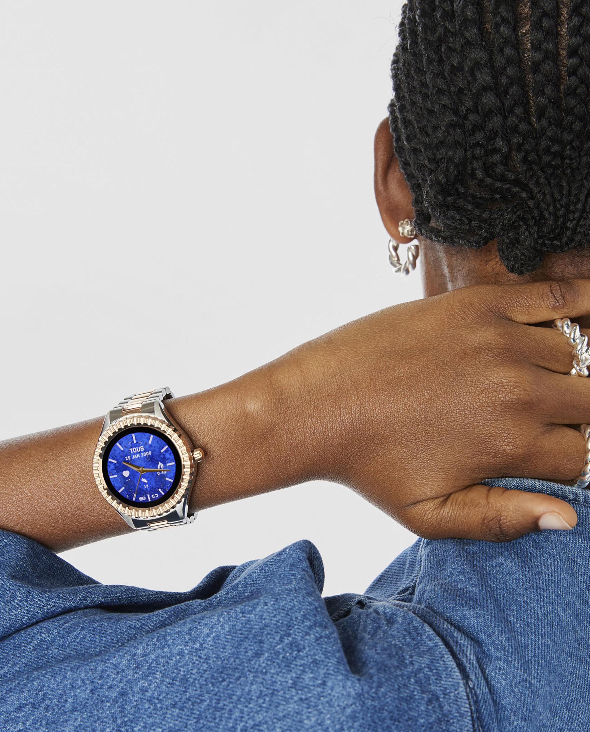 Smartwatch T-bear Connect com Bracelete de Aço e Aço Ip em Rosa Crómio / Dourado-6