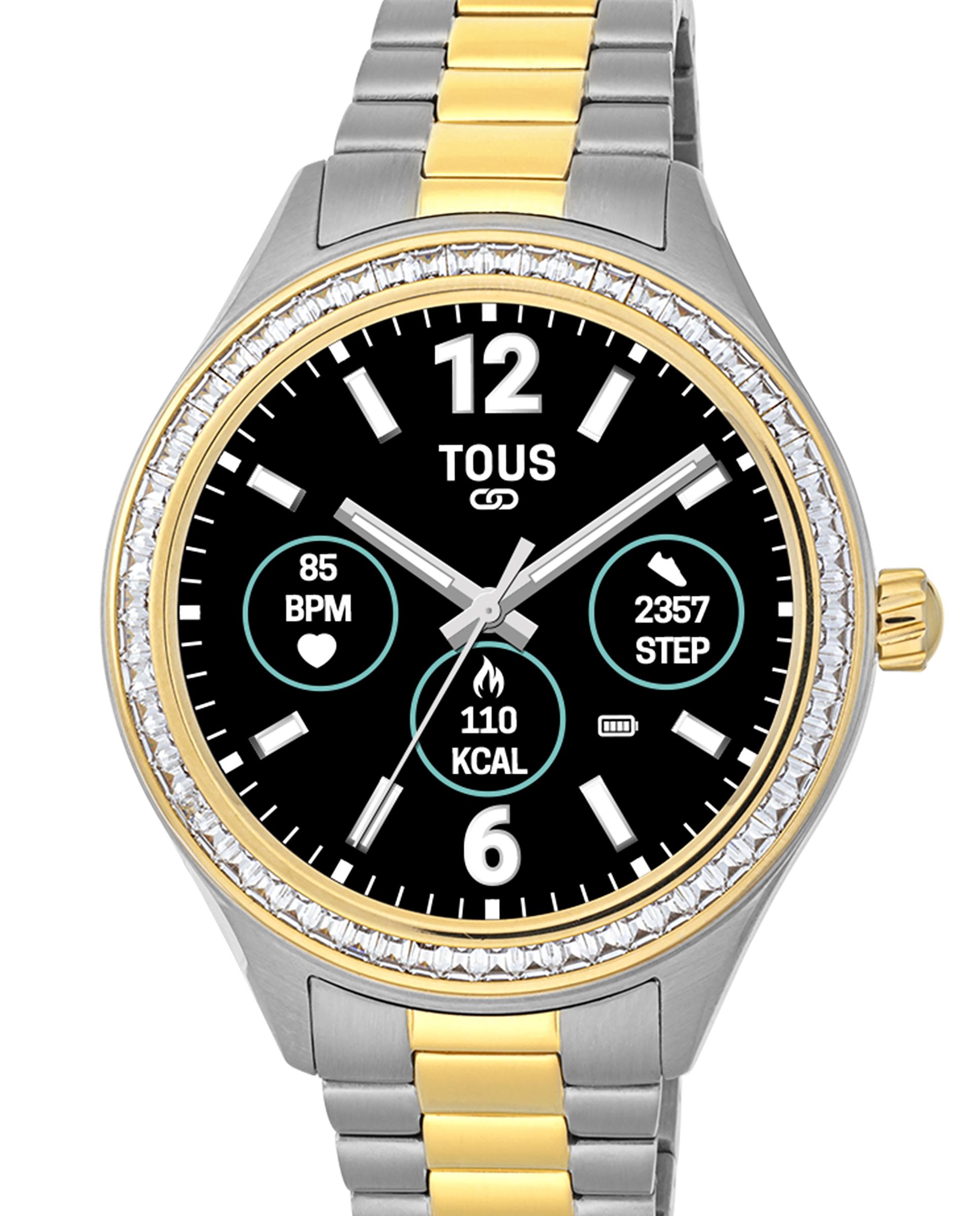 Smartwatch T-shine Connect com Bracelete de Aço e Zircônias Brancas Multicolor-3