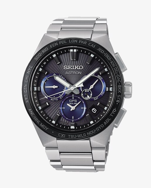 Imagen 0 de Reloj de hombre Astron SSH119J1 de acero y correa plateada