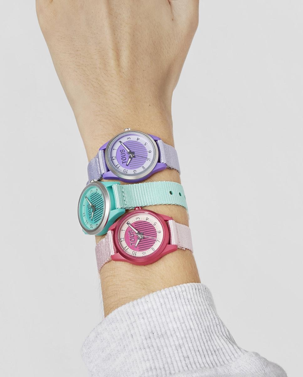 Reloj de mujer analógico Vibrant Sun en lila · Tous