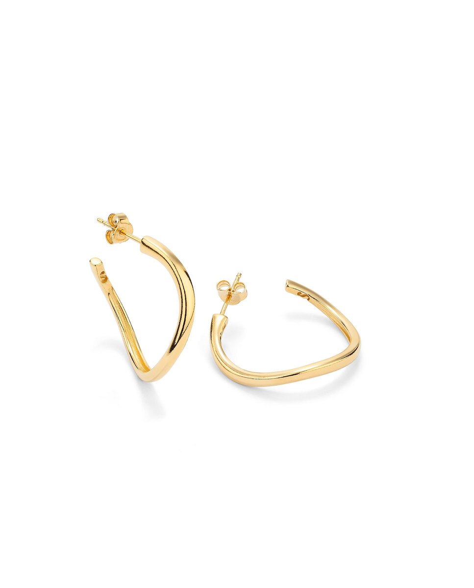 Pendientes Azul de plata dorado