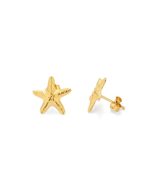 Imagen 0 de Pendientes Starfish de plata dorado