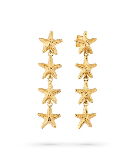 Imagen 0 de Pendientes Starfish de plata dorado