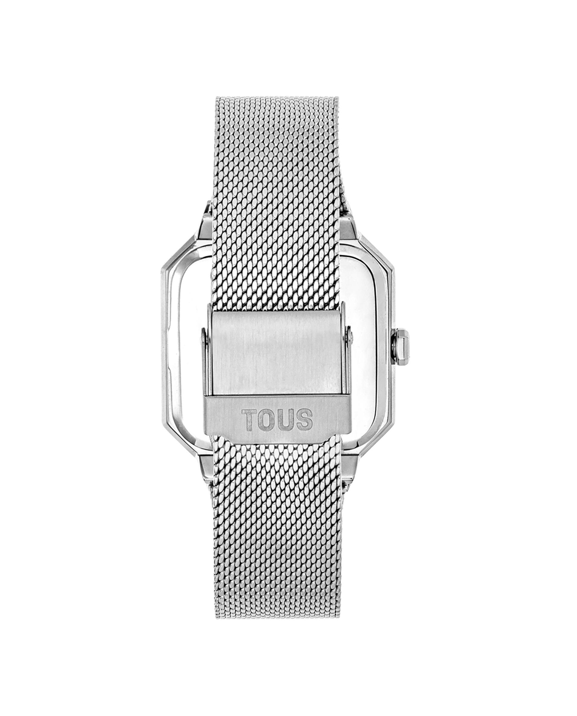 Relógio Analógico Karat Squared com Bracelete de Aço Prata-3