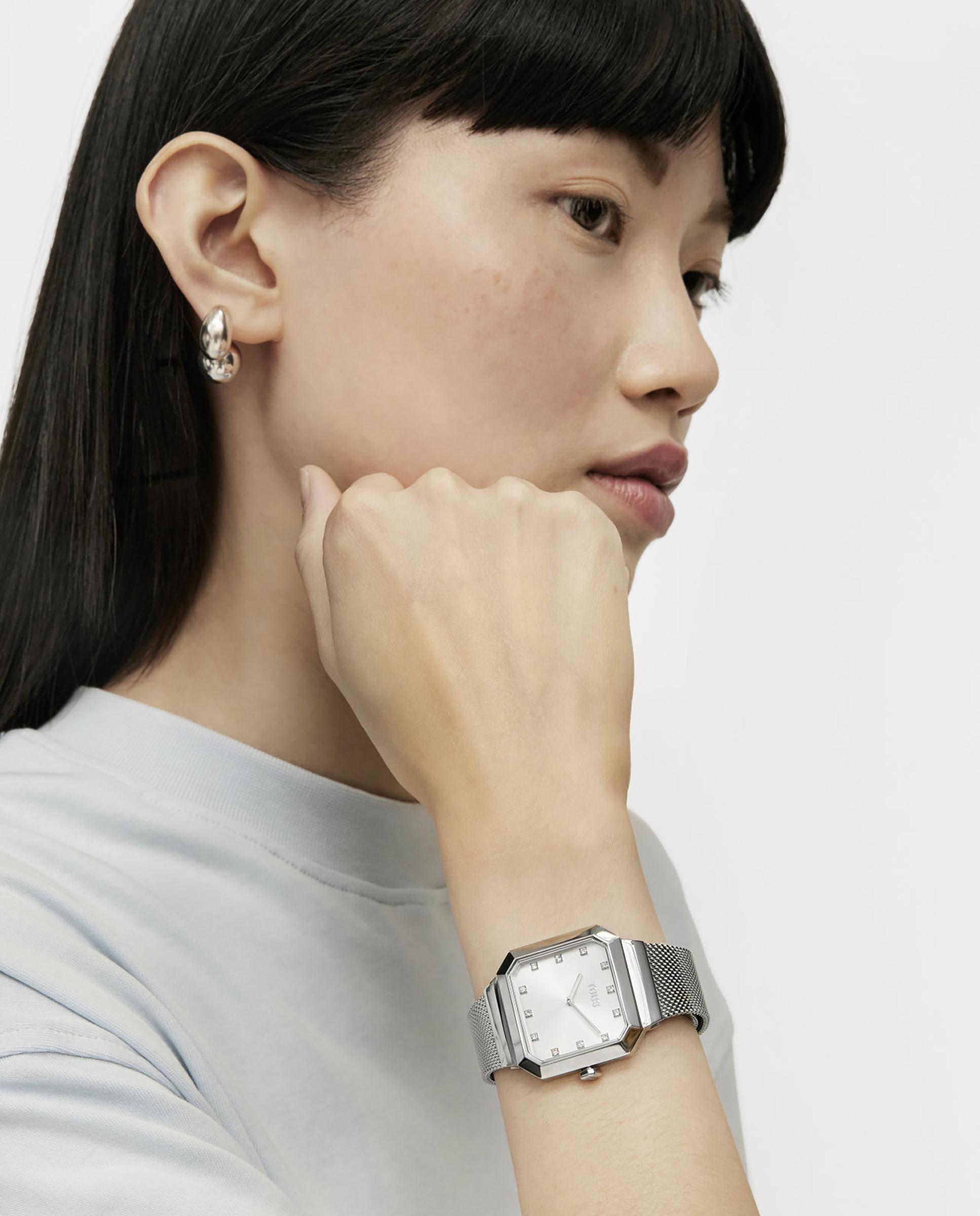 Relógio Analógico Karat Squared com Bracelete de Aço Prata-6