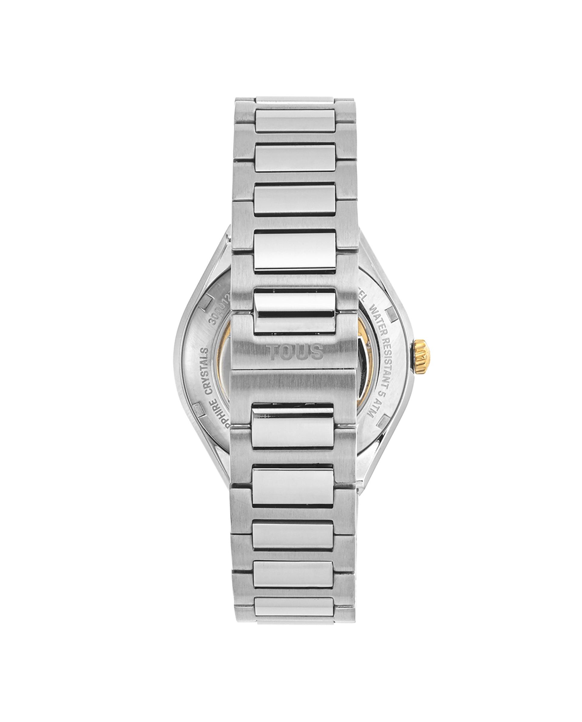 Relógio Automático Karat Round de Aço Ipg Dourado e Bracelete de Aço Dourado-3