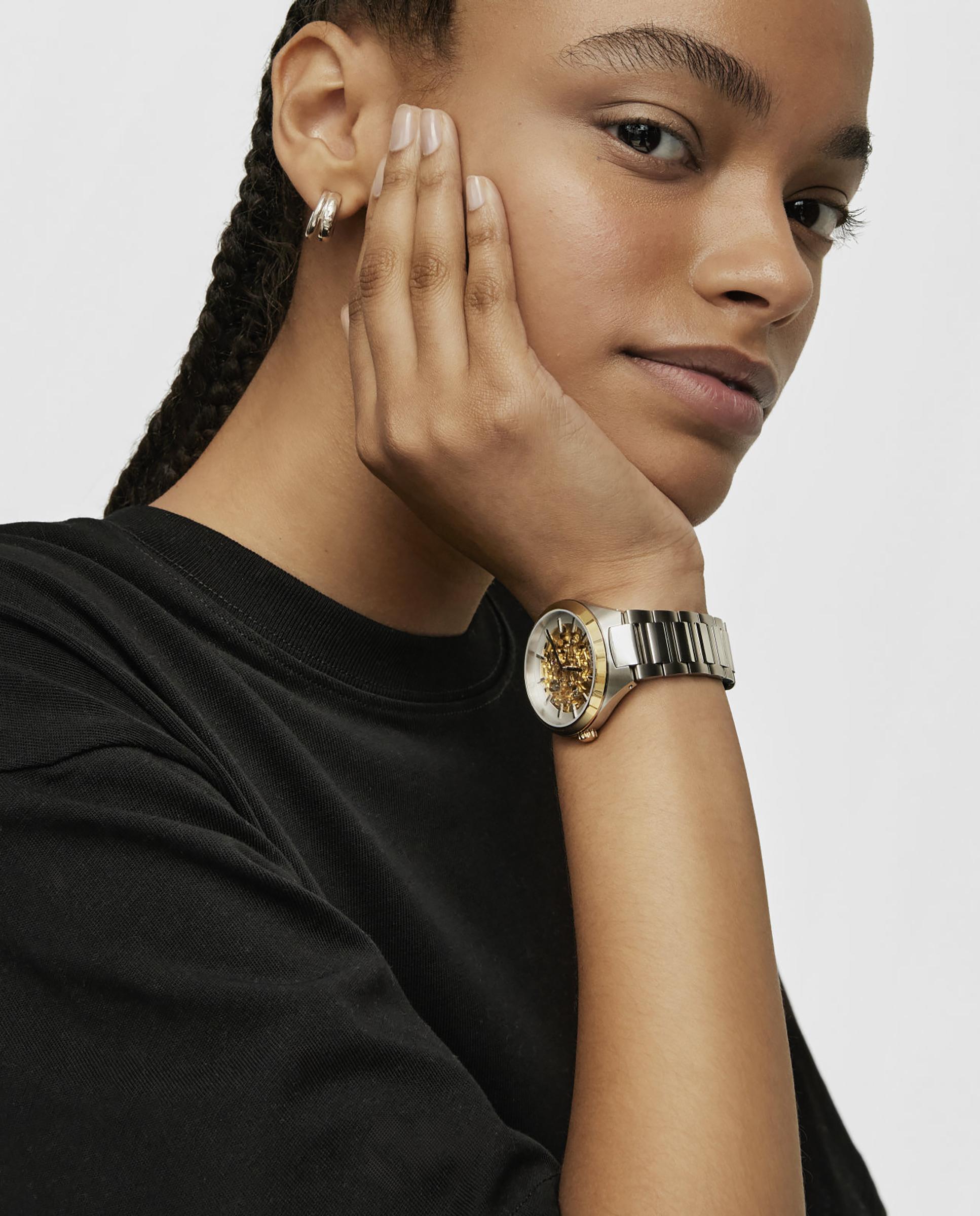 Relógio Automático Karat Round de Aço Ipg Dourado e Bracelete de Aço Dourado-6