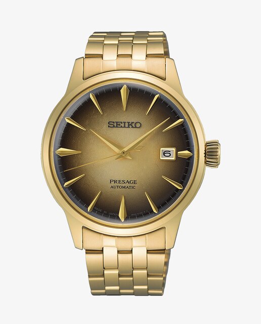 Reloj de hombre Presage SRPK48J1 automático de acero y correa dorada