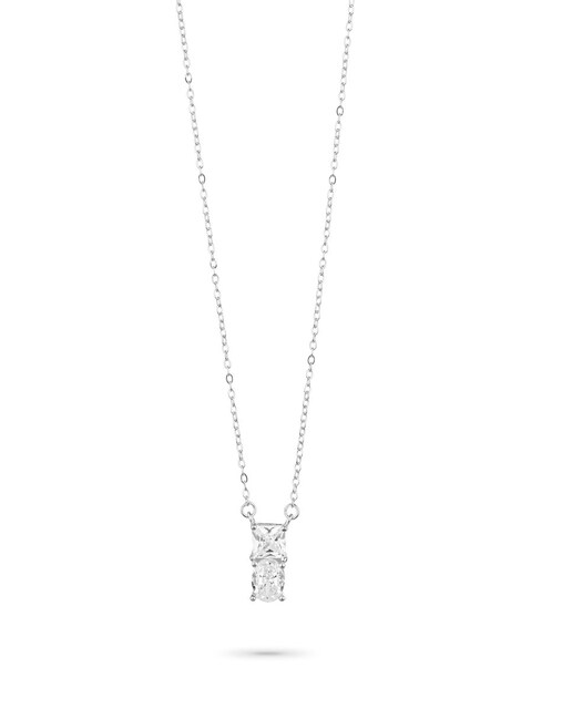 Imagen 0 de Collar The 21st century princess de plata con cristales blancos