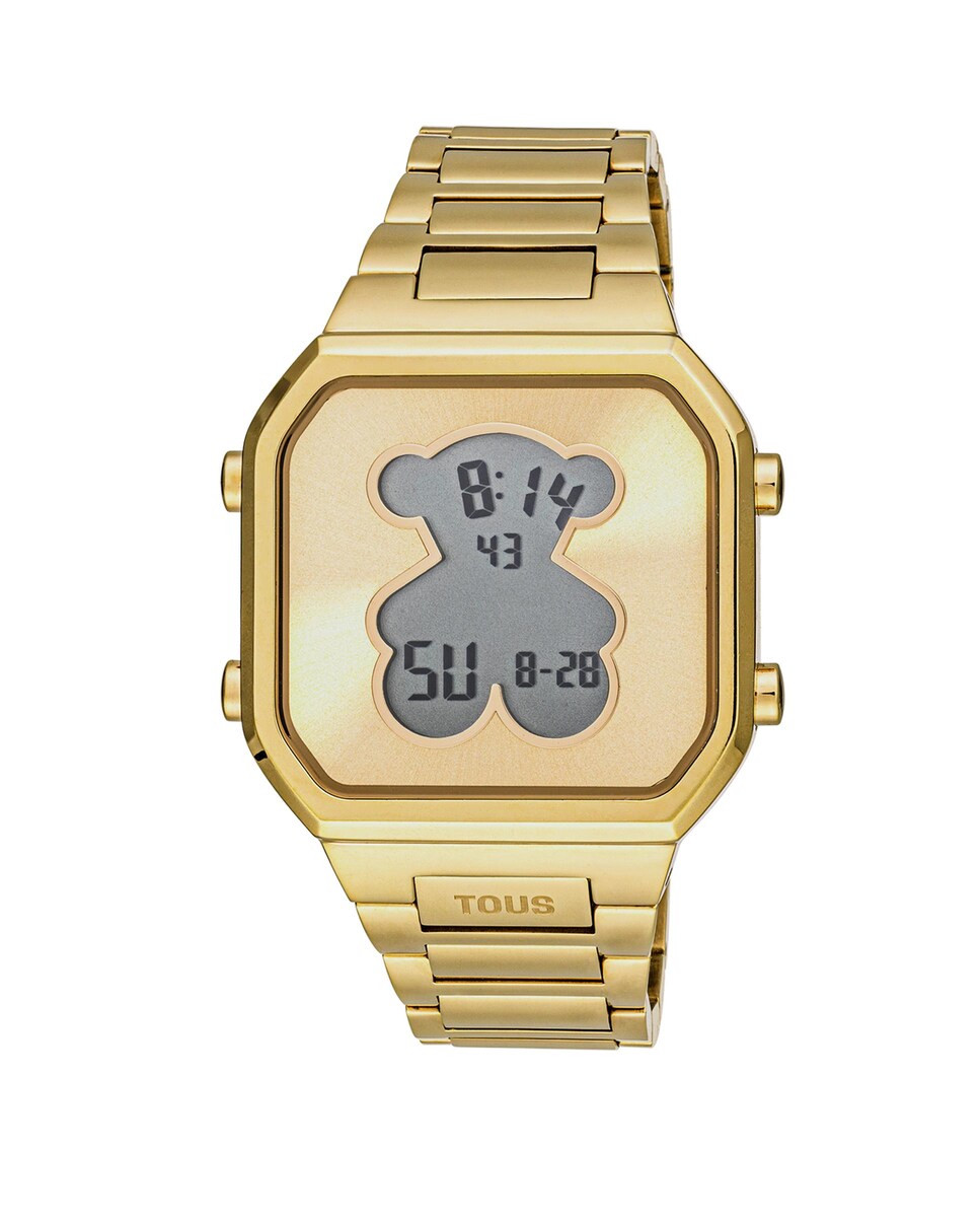 Reloj digital de mujer D-BEAR con brazalete de acero IPG dorado