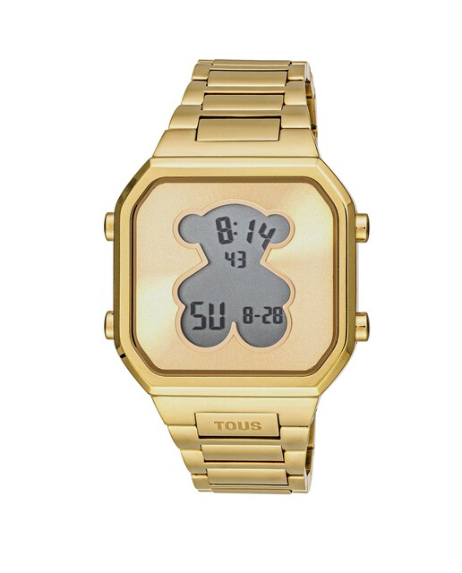 Imagen 0 de Reloj digital de mujer D-BEAR con brazalete de acero IPG dorado