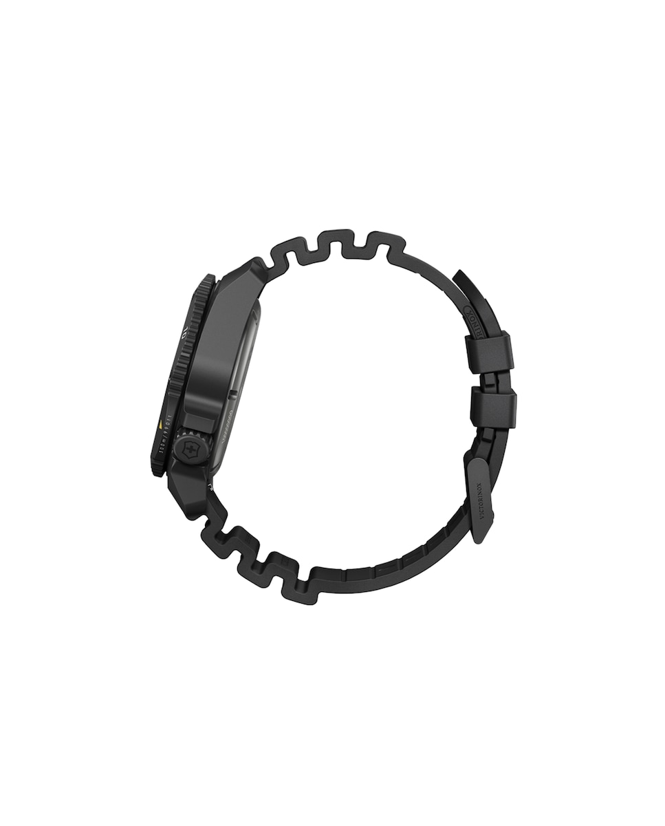 Reloj de hombre Dive pro V241997 automático de caucho y correa negra Negro-4