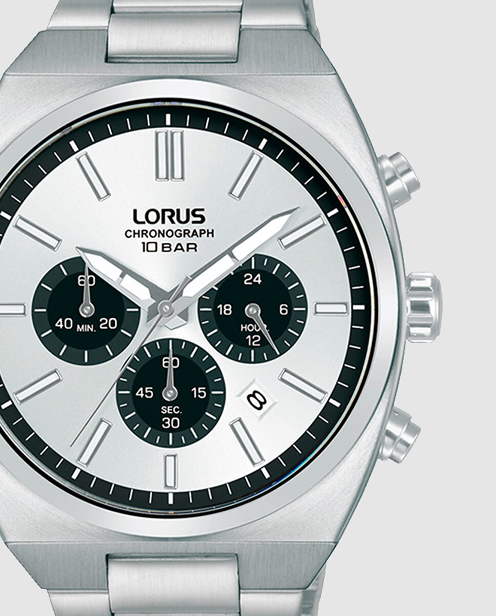 Reloj de hombre Sport man RT369KX9 de acero y correa plateada Plata-2