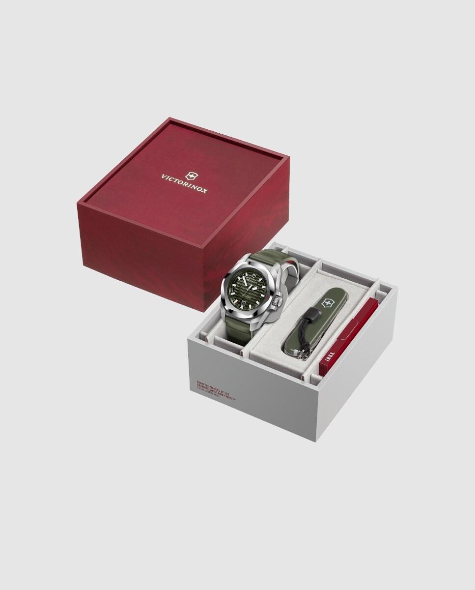 Reloj de hombre Inox V242017.1 de caucho y correa verde Verde-4