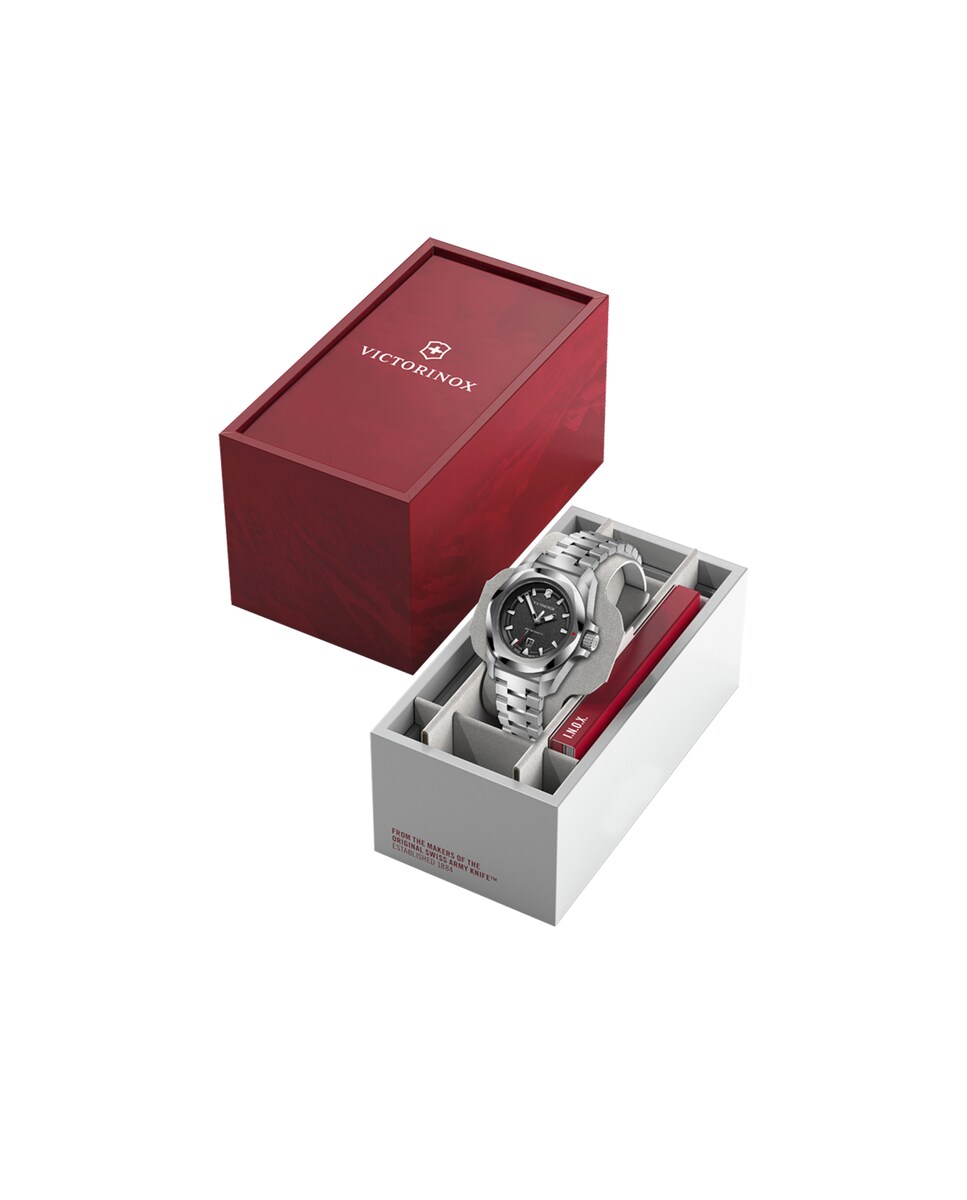 Reloj de mujer Inox V242036 de acero y correa plateada/gris