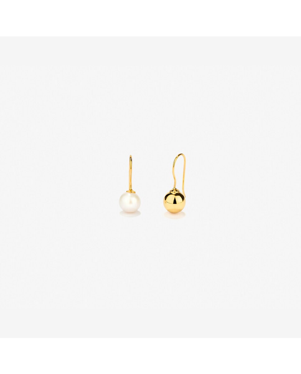 Pendientes Emily in paris de plata dorado Blanco-1
