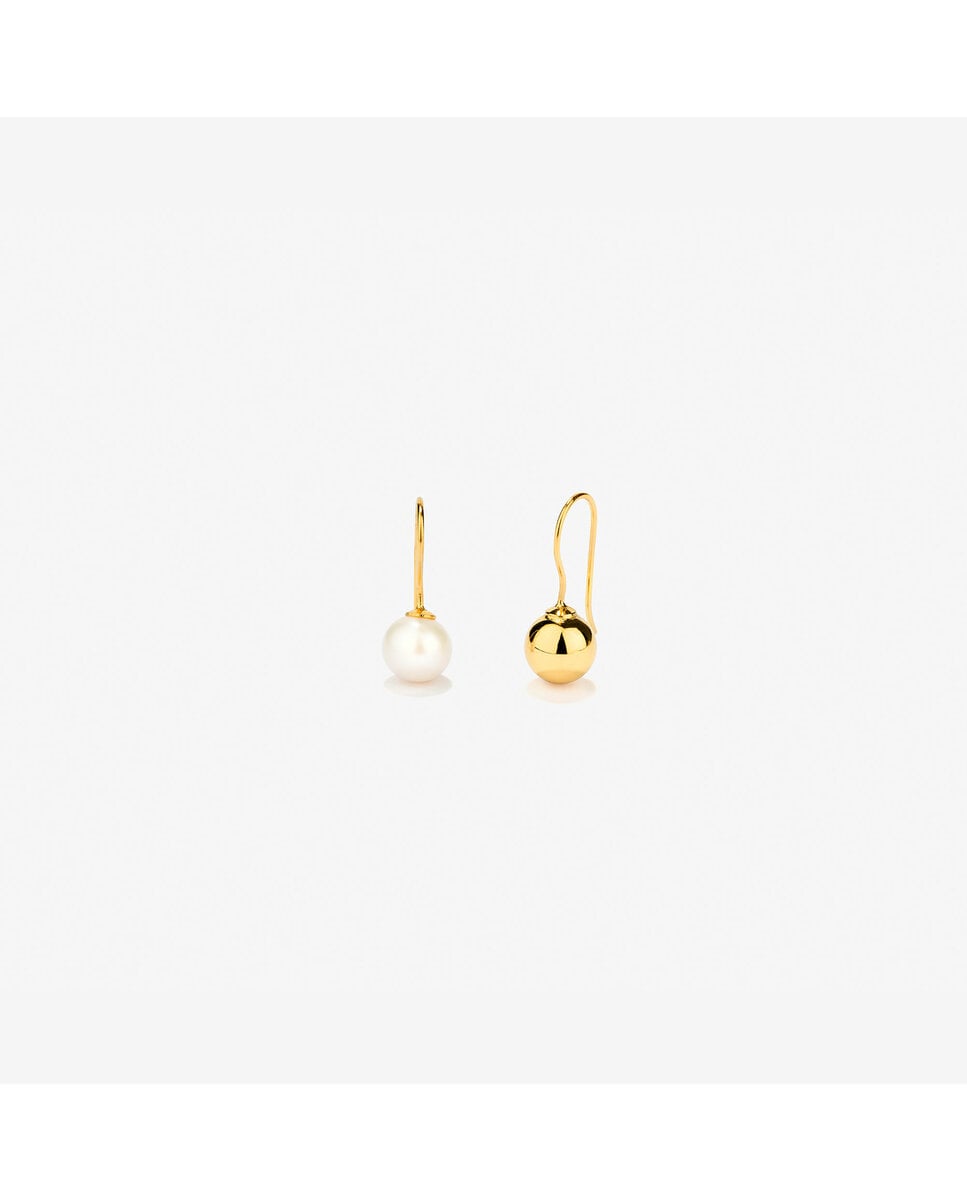 Pendientes Emily in paris de plata dorado Blanco-1