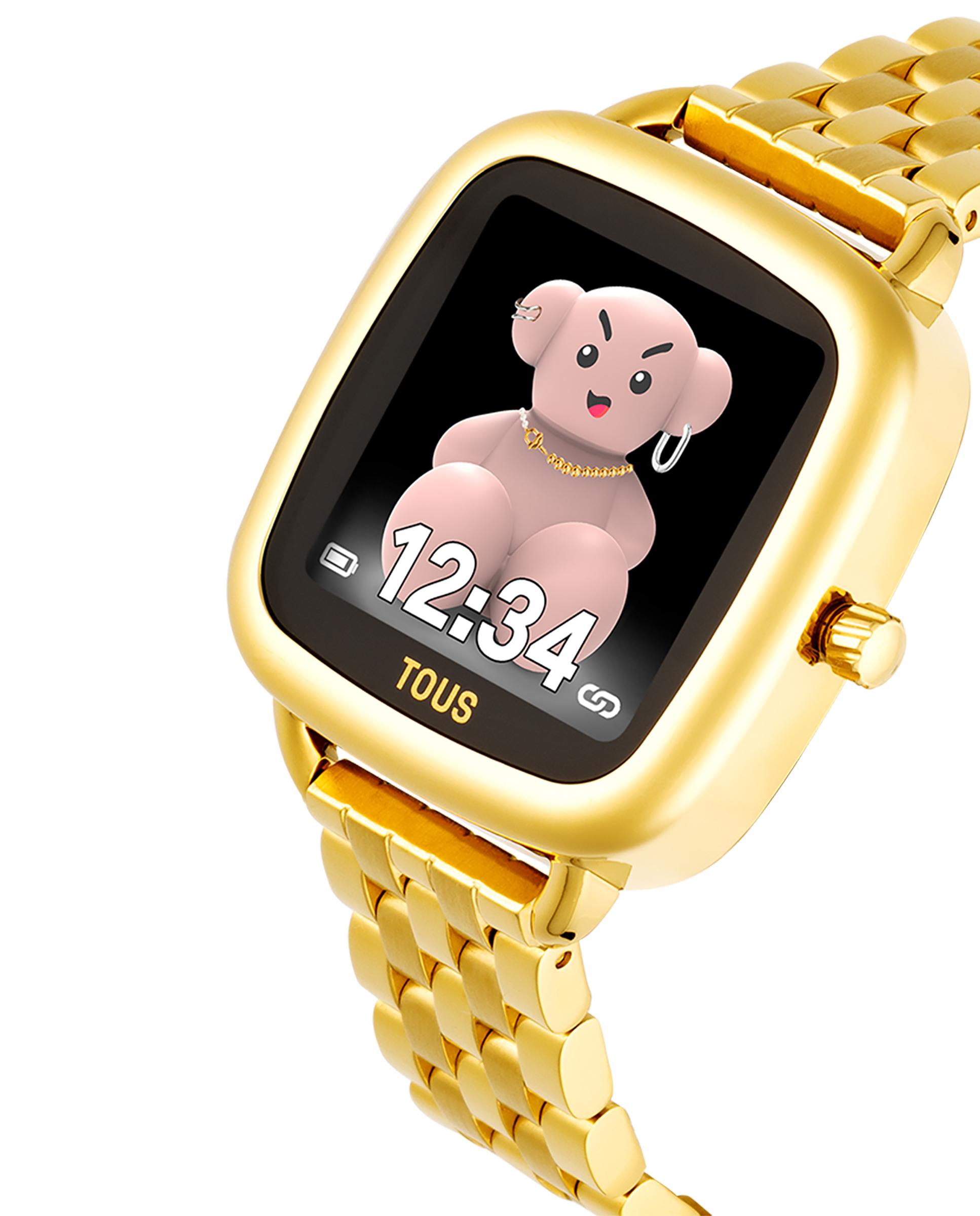 Smartwatch D-connect com Bracelete de Aço Ipg em Dourado Ouro-2