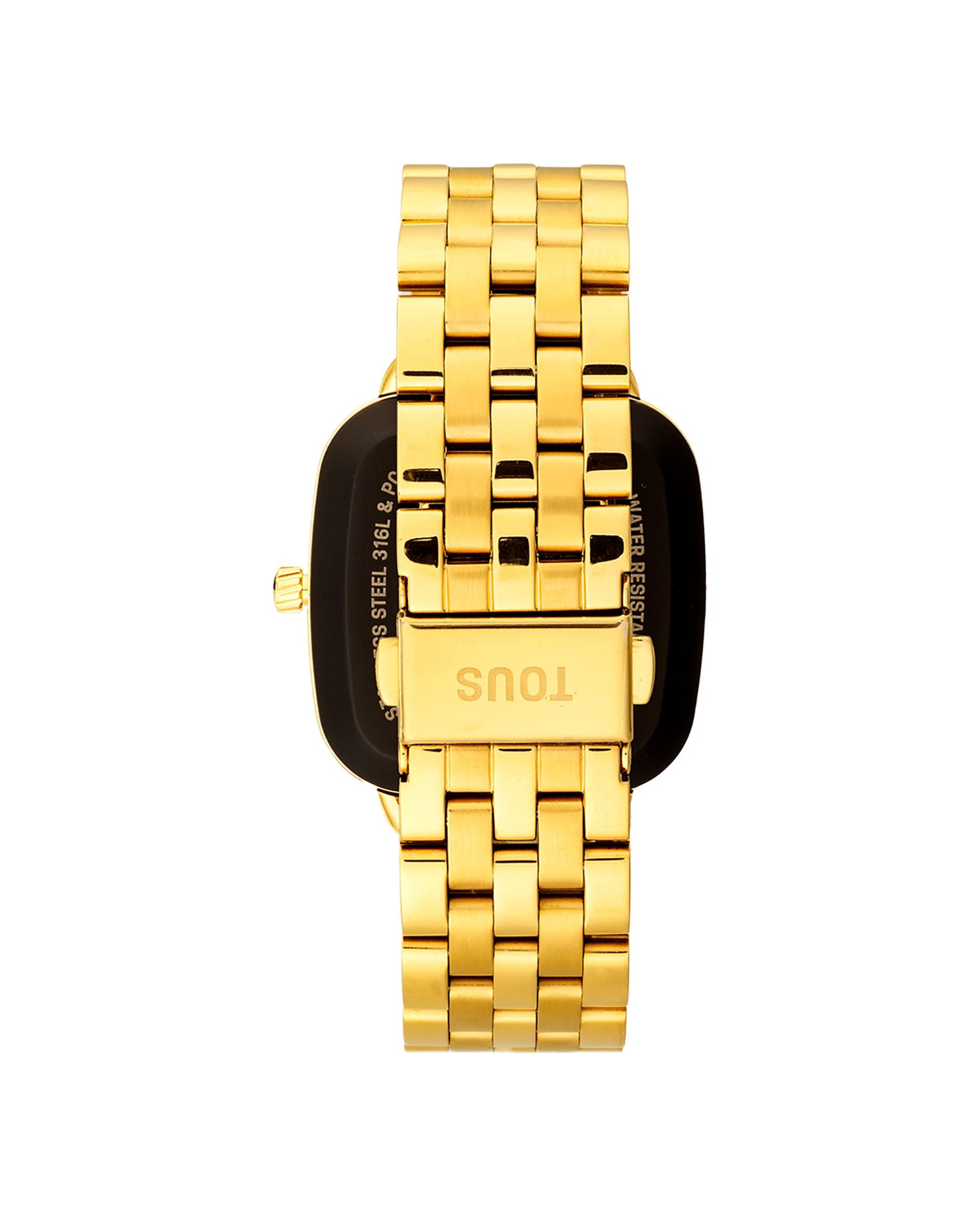 Smartwatch D-connect com Bracelete de Aço Ipg em Dourado Ouro-3