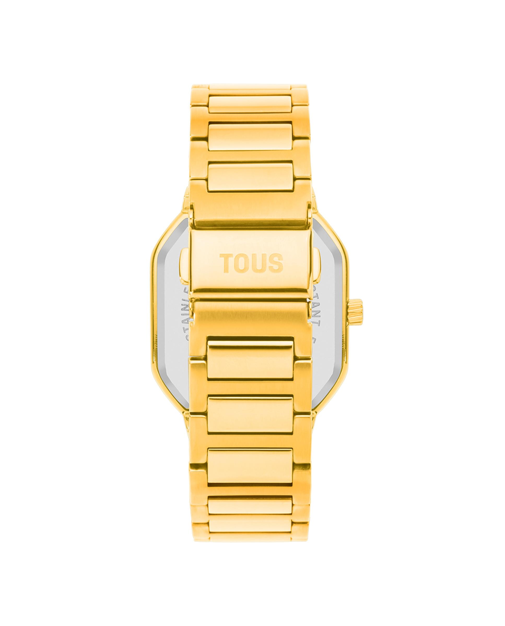 Relógio Analógico Lit com Bracelete de Aço Ipg em Dourado Ouro-3