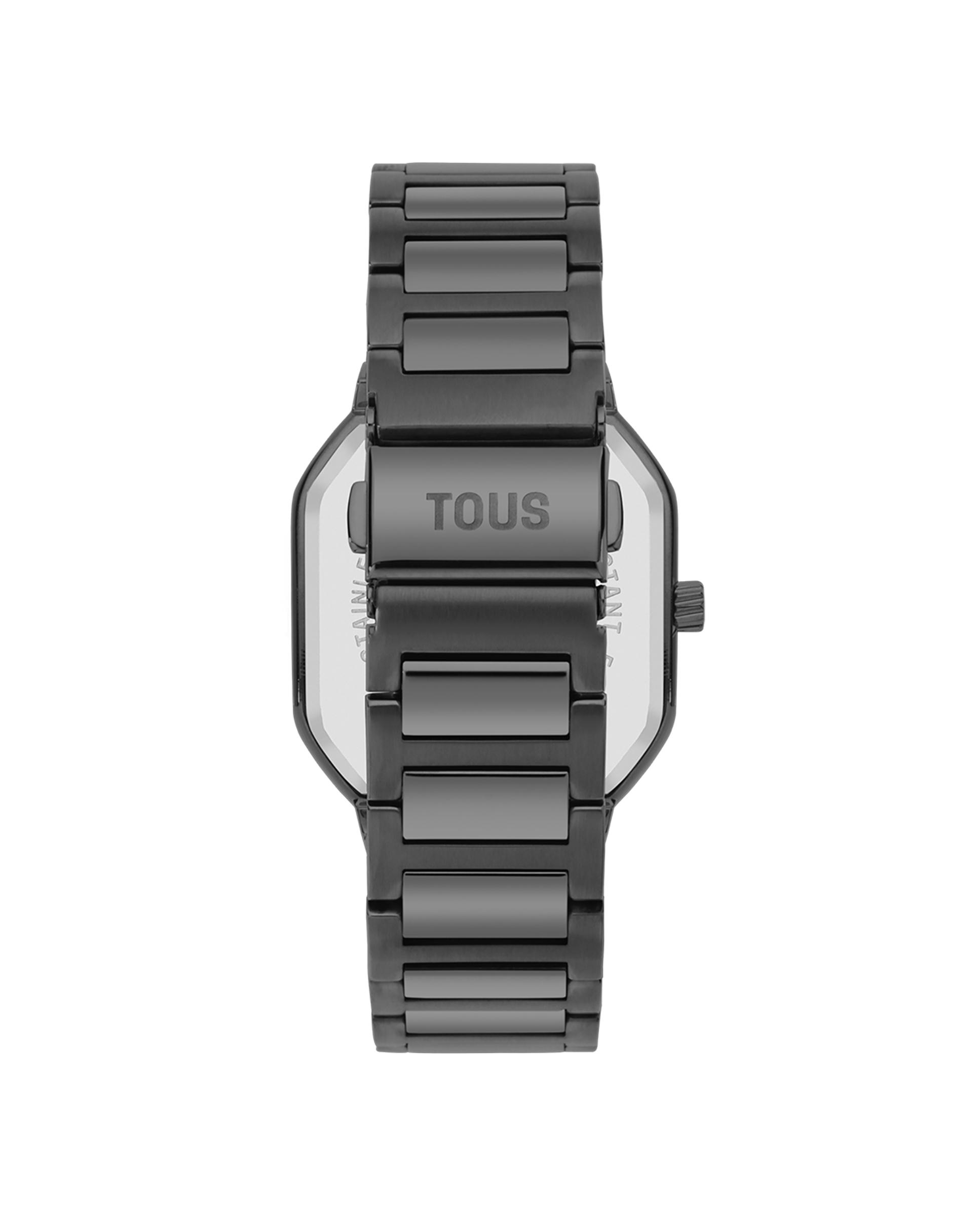 Relógio Analógico Lit com Bracelete de Aço Ip em Preto Preto-3