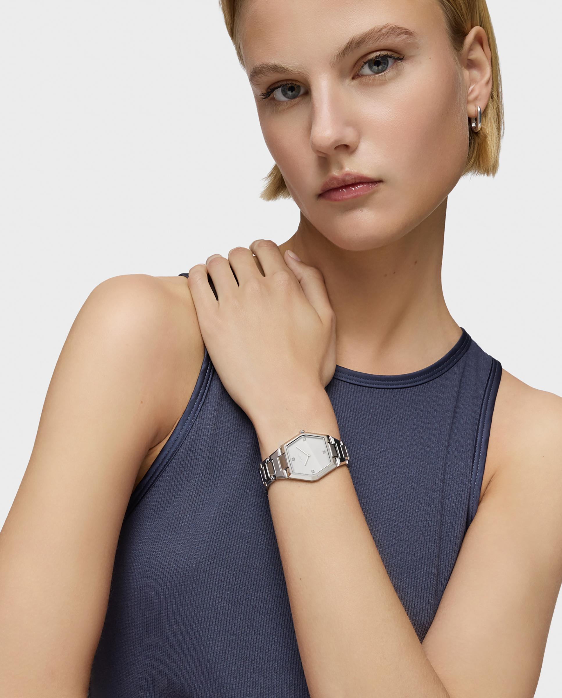 Relógio Analógico Karat com Bracelete de Alumínio Prata-5