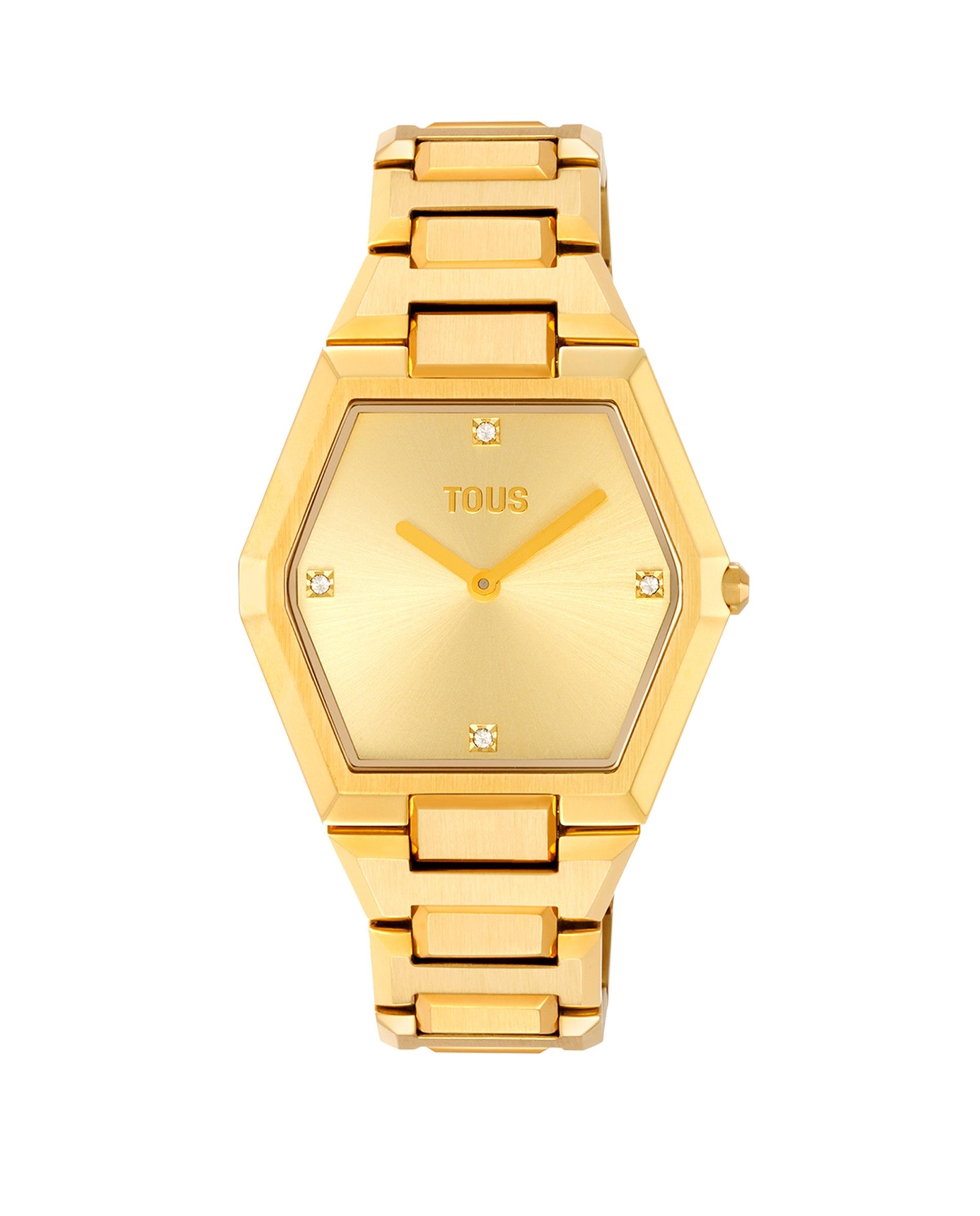 Relógio Analógico Karat com Bracelete de Aço Ipg Dourado Ouro-1