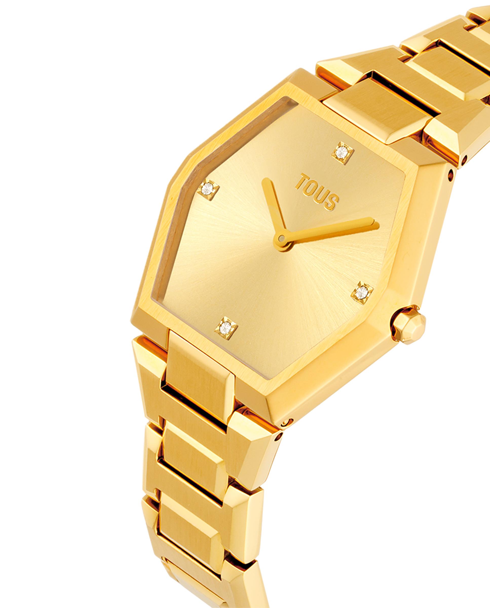 Relógio Analógico Karat com Bracelete de Aço Ipg Dourado Ouro-2