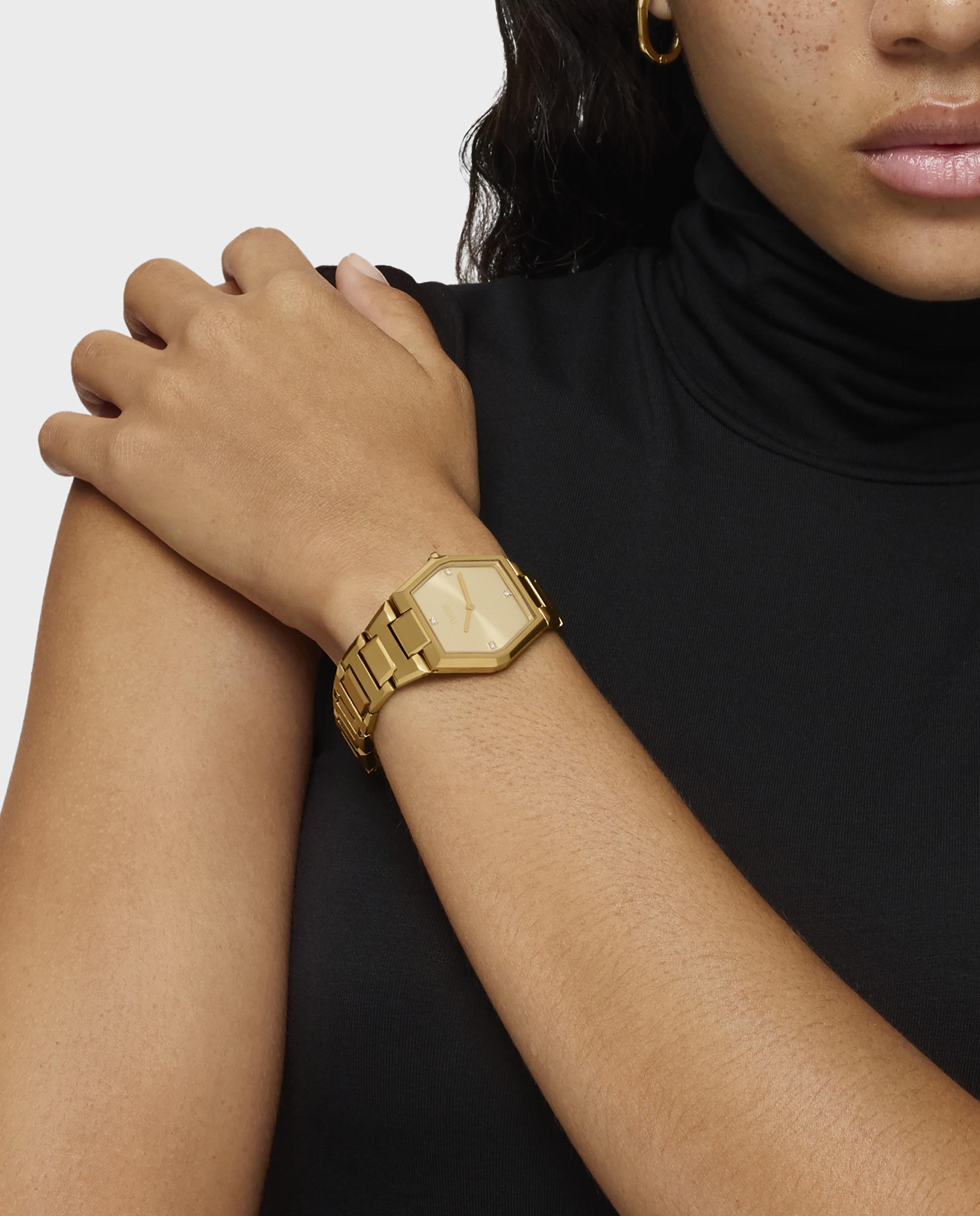 Relógio Analógico Karat com Bracelete de Aço Ipg Dourado Ouro-5