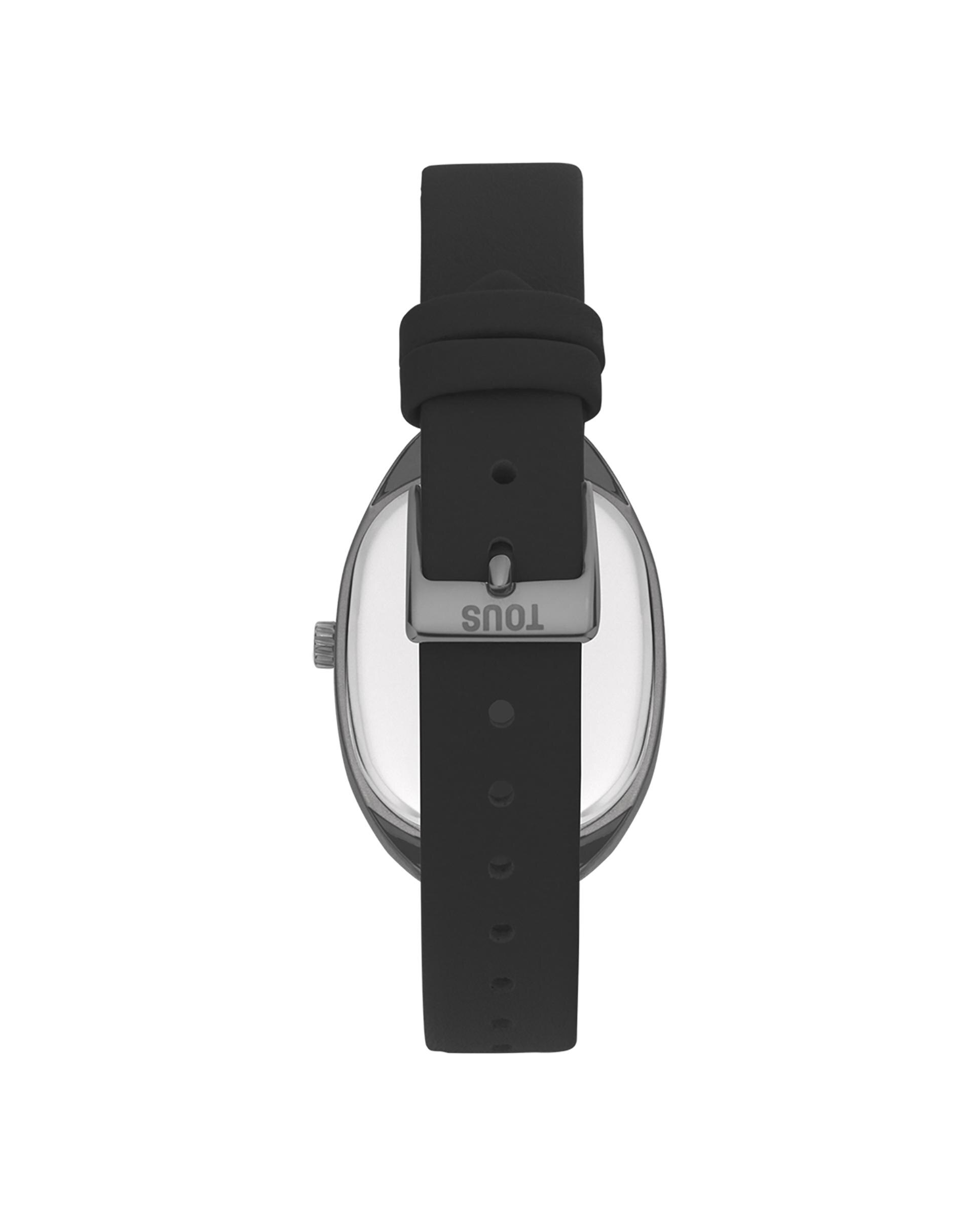 Relógio Analógico Heritage de Aço Iprg Rosa com Bracelete de Pele em Preto Preto / Rosa-3